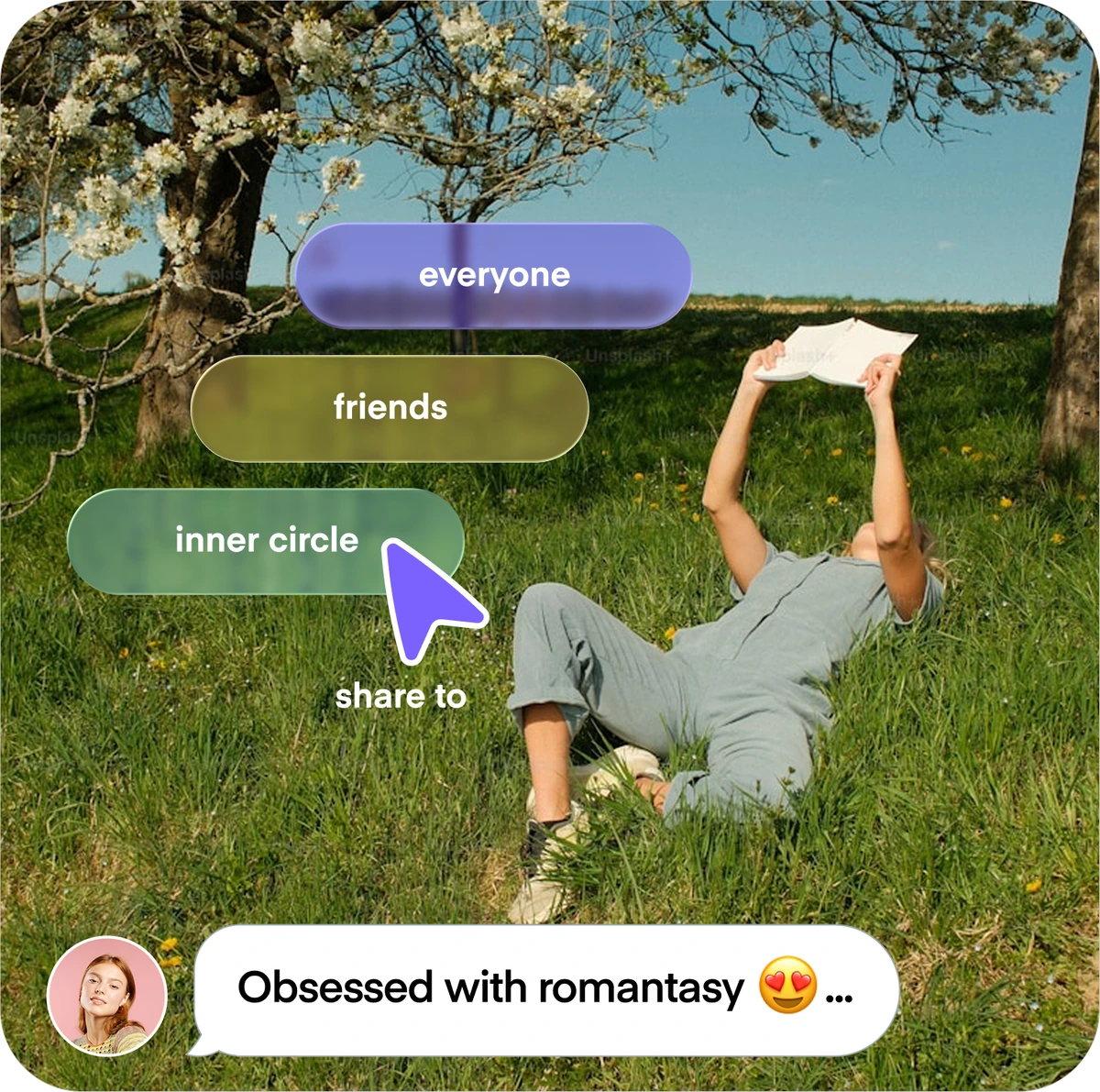 Sharing a story with everyone, friends or your inner circle